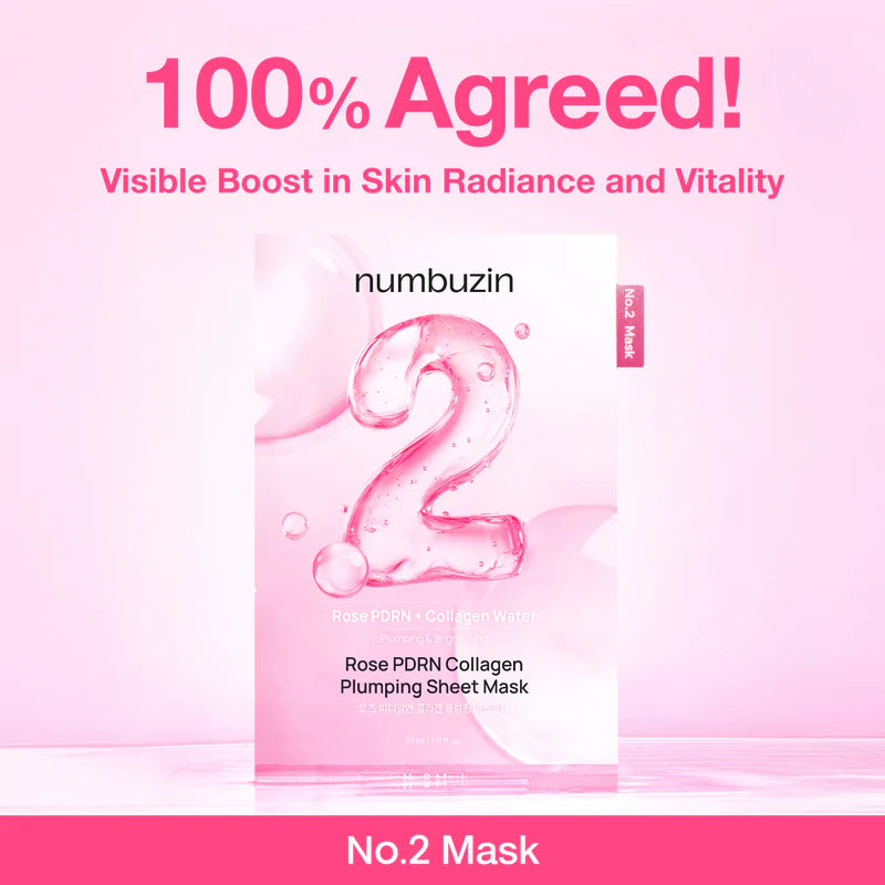 No.2 Rose PDRN Collagen Plumping Sheet Mask