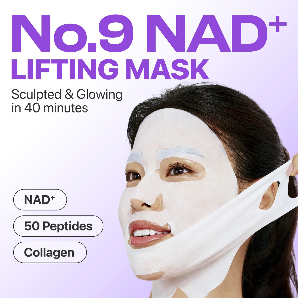 No. 9 NAD Bio Lifting-sil Full Face Pack Sheet + GWP