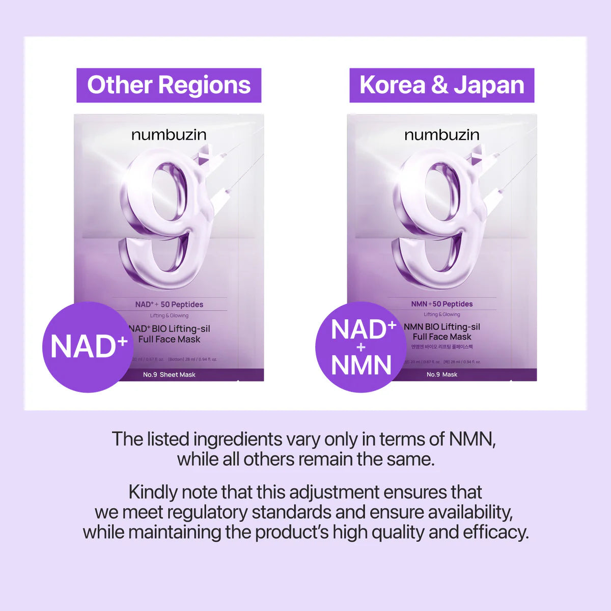 No. 9 NAD Bio Lifting-sil Full Face Pack Sheet + GWP
