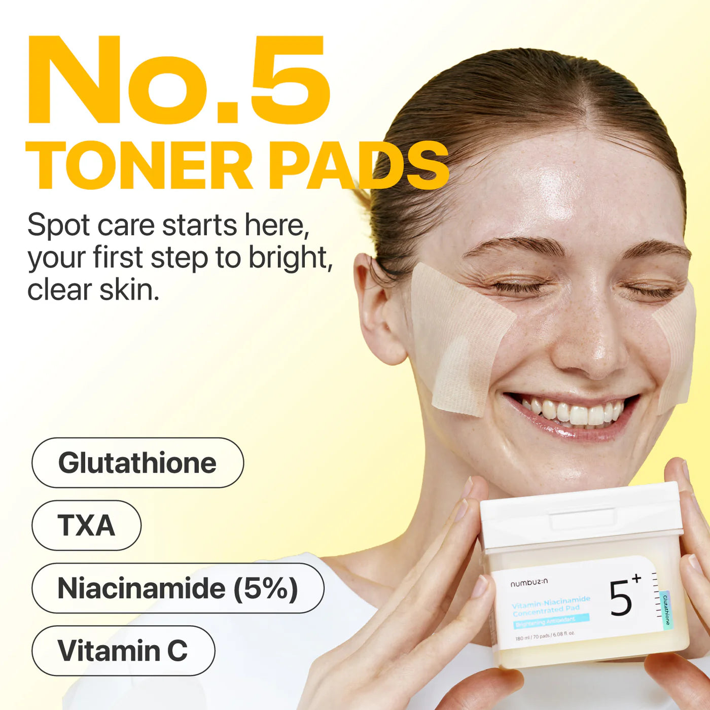 No.5+ Glutathione Vitamin Concentrated Toner Pads