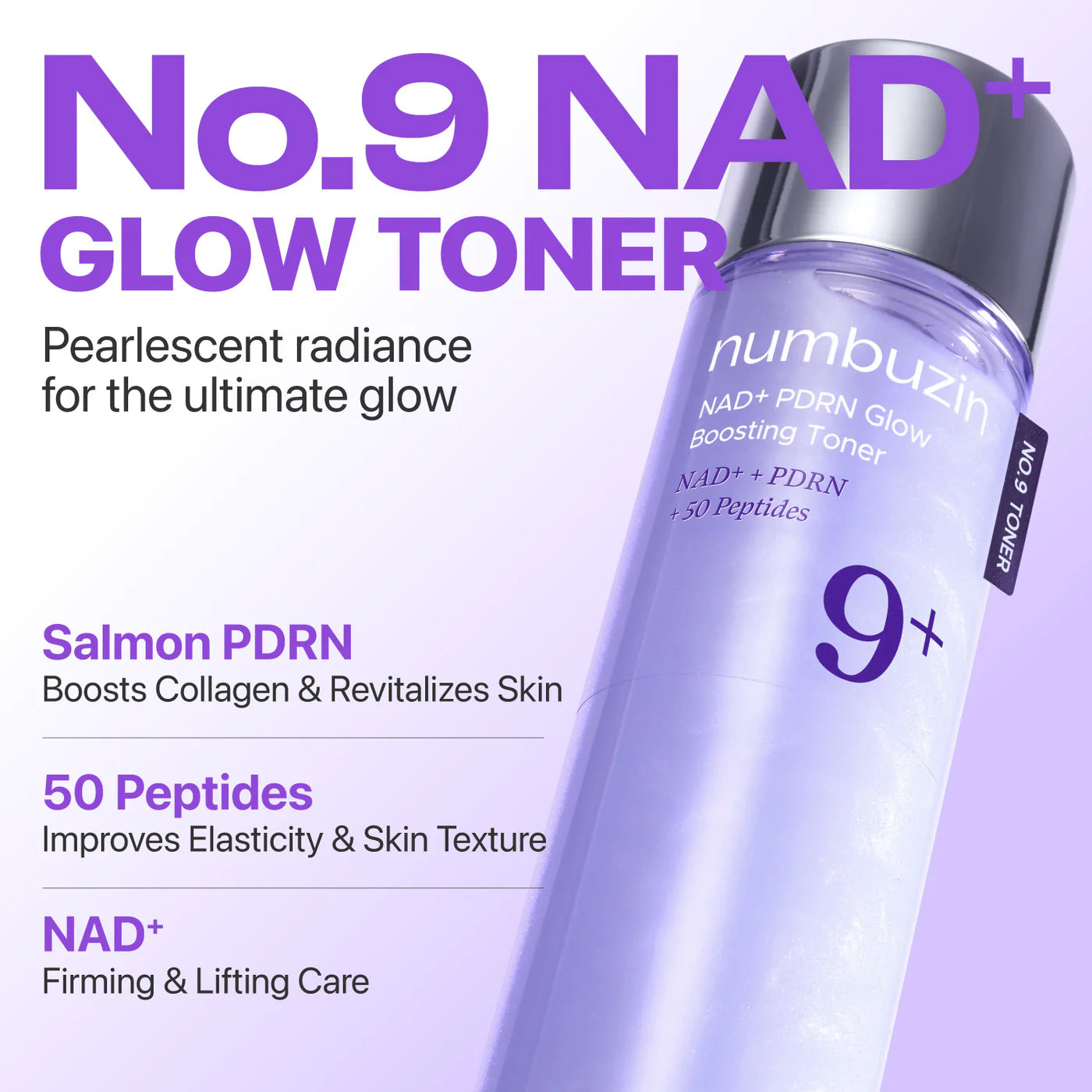 No.9+ NAD+ PDRN Glow Boosting Toner