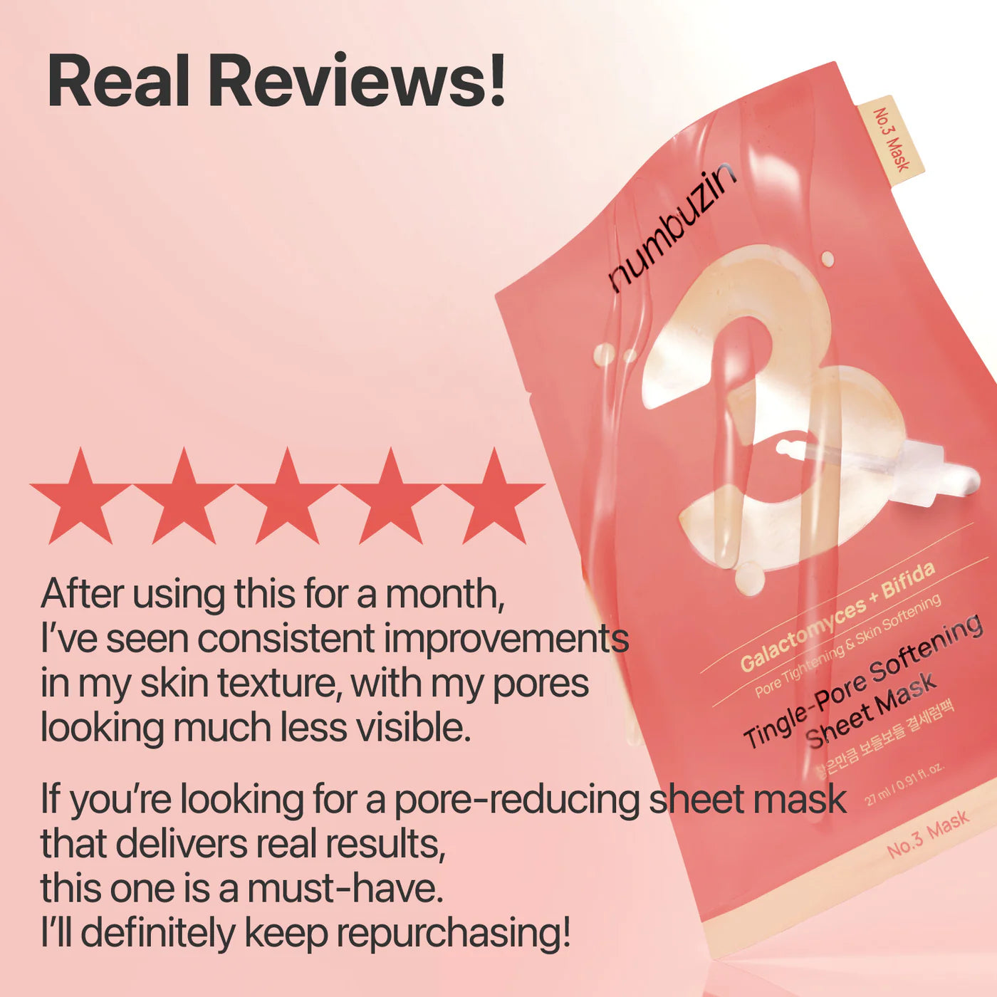 No.3 Tingle-Pore Softening Sheet Mask