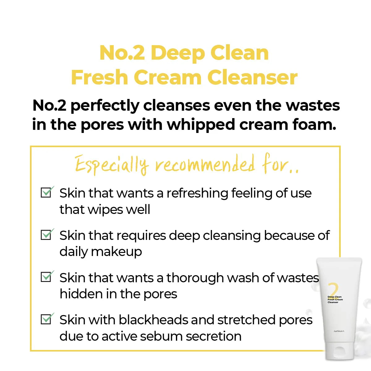No.2 Deep Clean Fresh Cream Cleanser