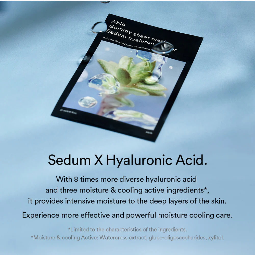 Gummy Sheet Mask Sedum Hyaluron Sticker