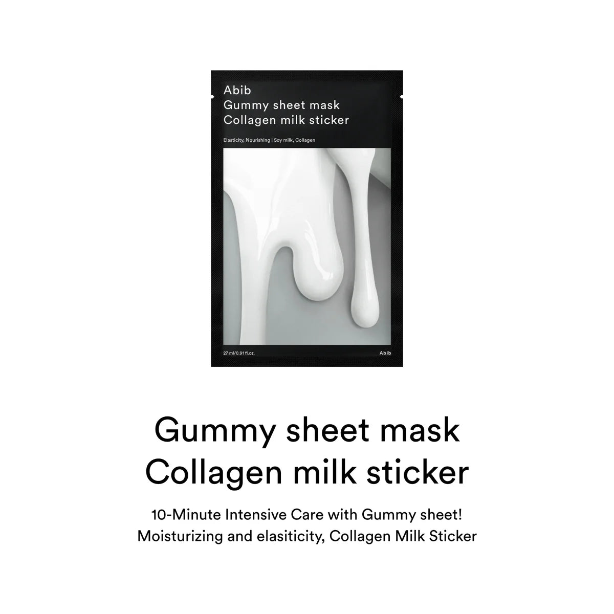 Gummy Sheet Mask Collagen Milk Sticker
