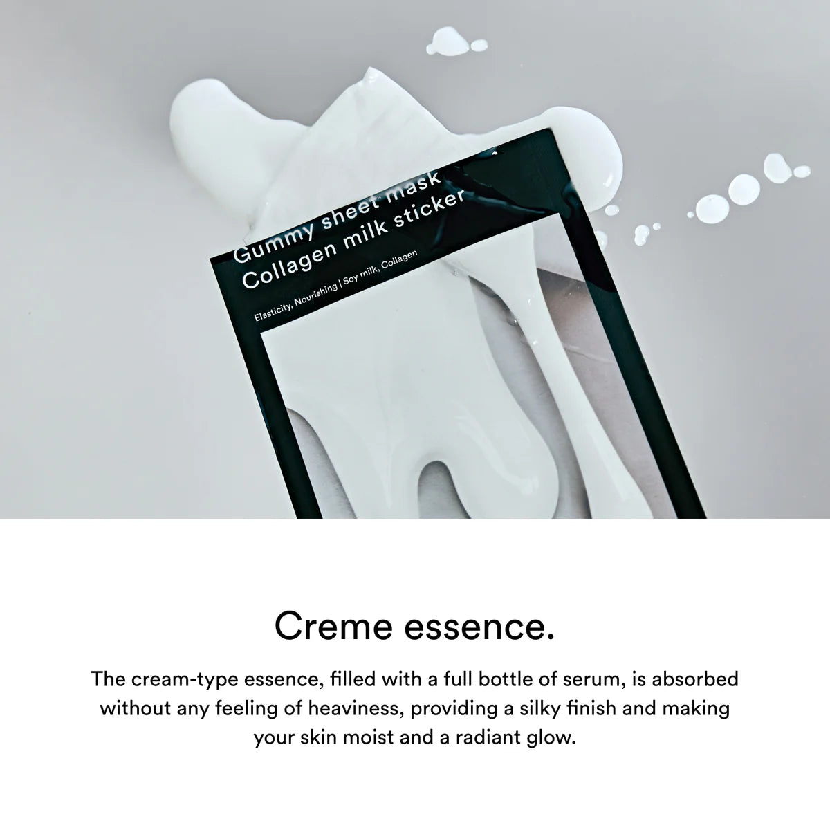 Gummy Sheet Mask Collagen Milk Sticker