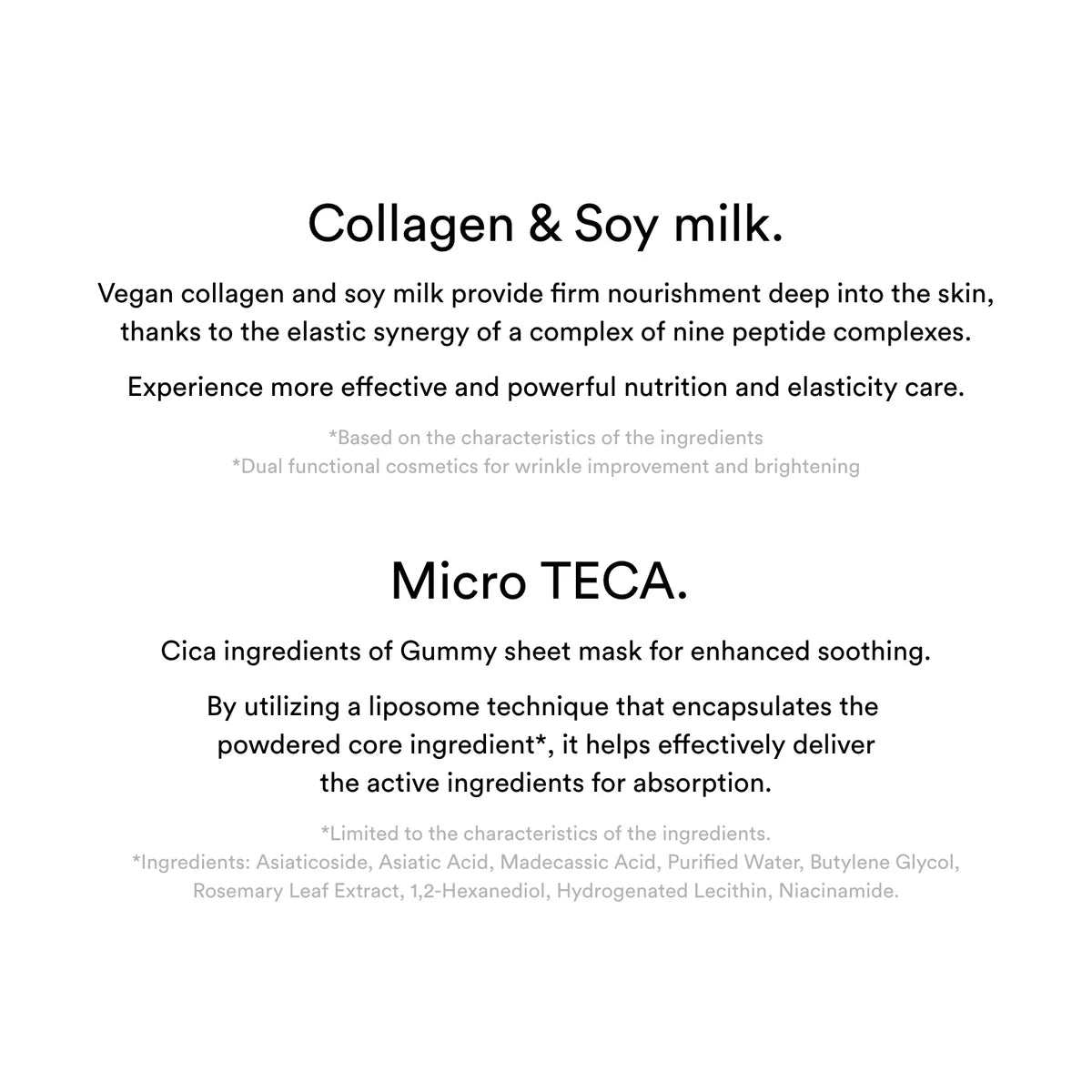 Gummy Sheet Mask Collagen Milk Sticker