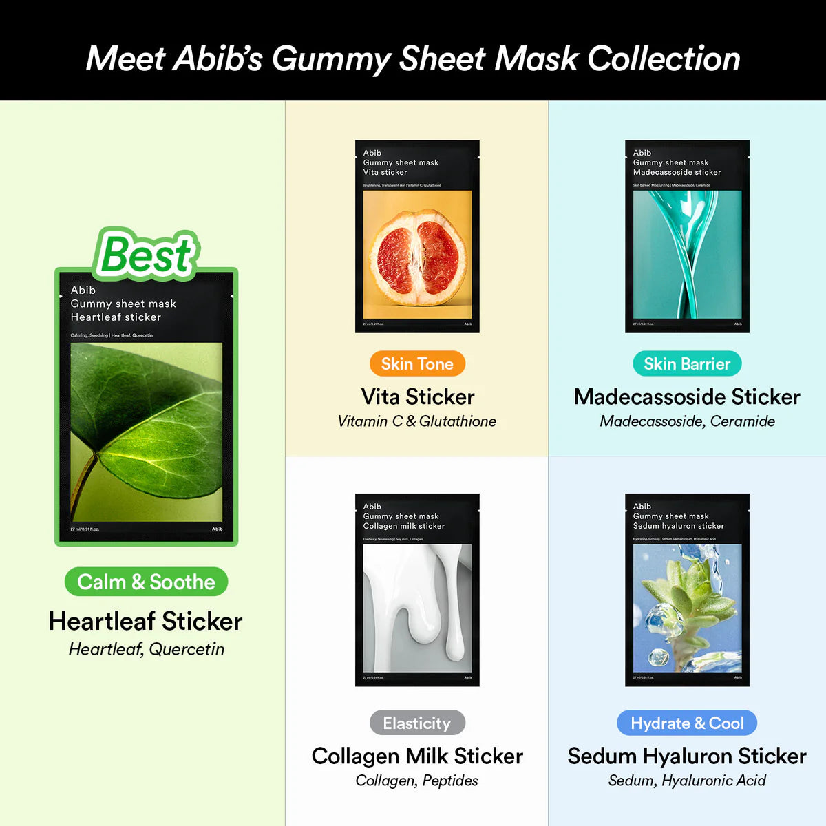 Gummy Sheet Mask Sedum Hyaluron Sticker