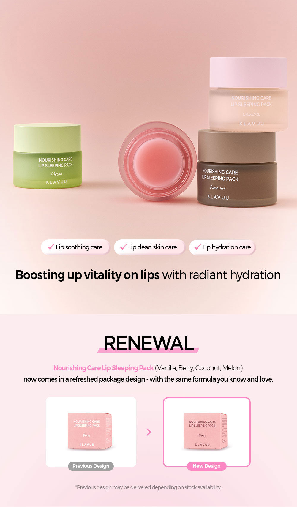 Nourishing Care Lip Sleeping Pack (mini) (2 Colors)