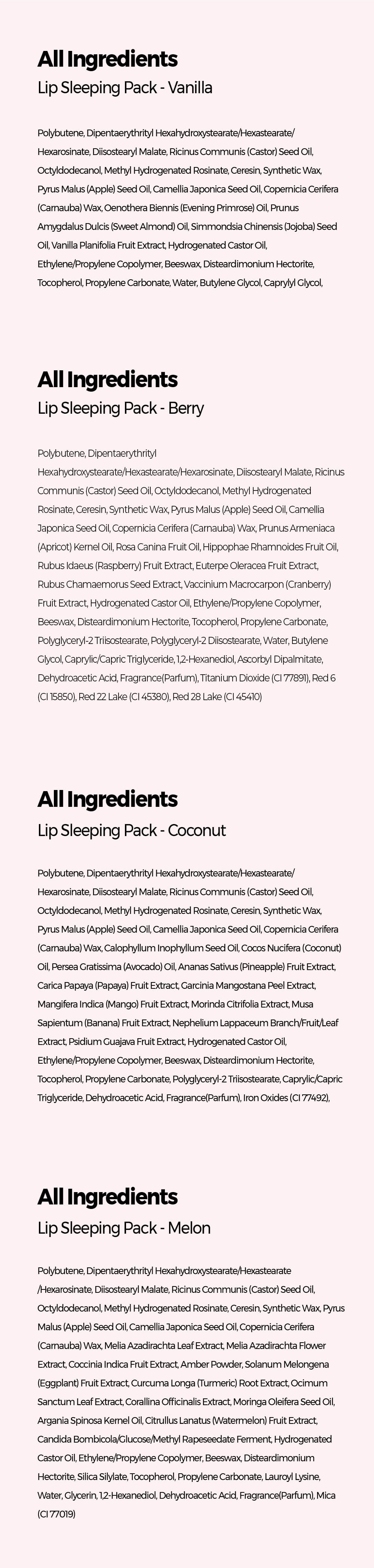 Nourishing Care Lip Sleeping Pack (mini) (2 Colors)